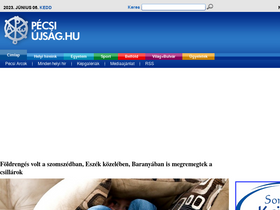 'pecsiujsag.hu' screenshot