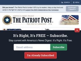 'patriotpost.us' screenshot