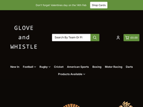 gloveandwhistle.com homepage screenshot