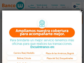 'bancow.com.co' screenshot