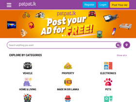 'patpat.lk' screenshot