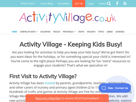 'activityvillage.co.uk' screenshot