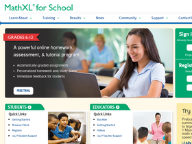 'mathxlforschool.com' screenshot