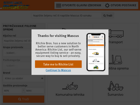 'mascus.rs' screenshot