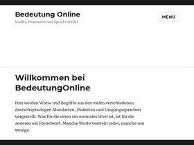 'bedeutungonline.de' screenshot