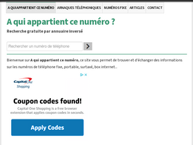 'aquiappartientcenumero.com' screenshot