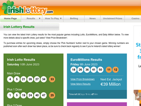'irishlottery.com' screenshot