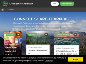 'globallandscapesforum.org' screenshot