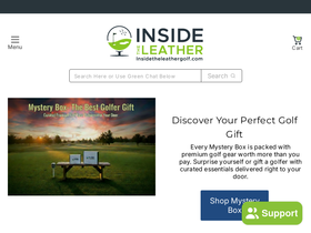 Inside the Leather Golf homepage screenshot