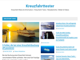 'kreuzfahrttester.com' screenshot