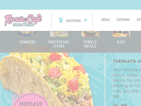'rosascafe.com' screenshot