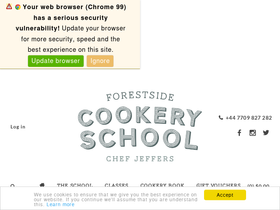 Forestsidecookeryschool homepage screenshot
