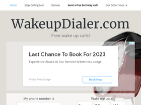 'wakeupdialer.com' screenshot