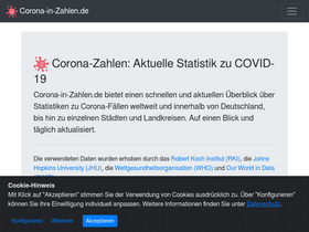 'corona-in-zahlen.de' screenshot