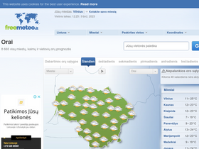 'freemeteo.lt' screenshot