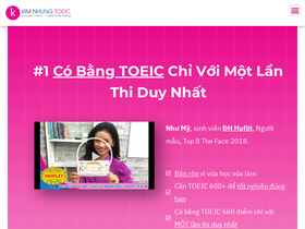 'kimnhungtoeic.com' screenshot