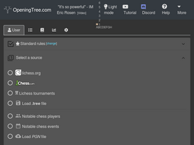 'openingtree.com' screenshot