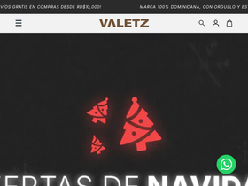 Valetz Shoes website screenshot