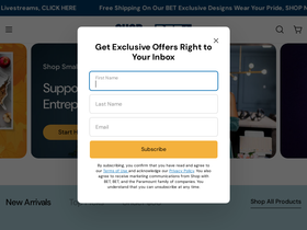 Shop With BET website screenshot