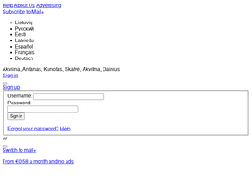 'go.inbox.lt' screenshot