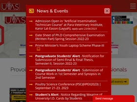 'uvas.edu.pk' screenshot