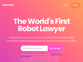 'donotpay.com' screenshot