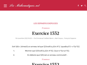 'les-mathematiques.net' screenshot