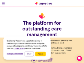 'logmycare.co.uk' screenshot