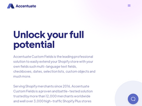 'accentuate.io' screenshot
