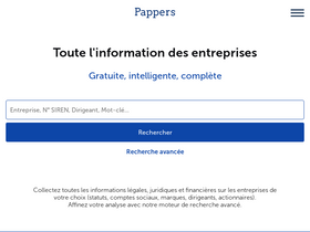 'pappers.fr' screenshot