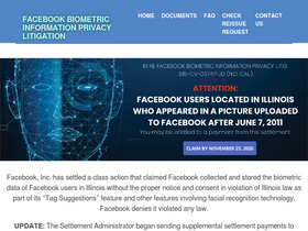 'facebookbipaclassaction.com' screenshot