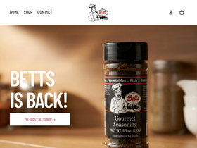bettsseasoning.com homepage screenshot