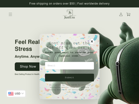 JustUss homepage screenshot