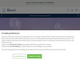 'biore.com' screenshot