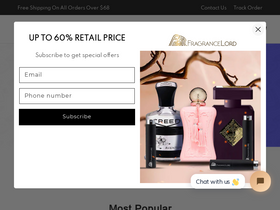 Fragrance Lord homepage screenshot