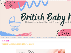 'britishbabynames.com' screenshot