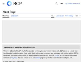 'baseballcardpedia.com' screenshot