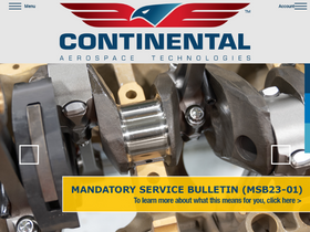 'continental.aero' screenshot