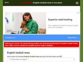 'e-soccer.com' screenshot