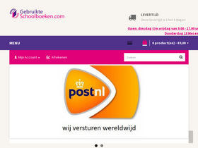 gebruikteschoolboeken.com homepage screenshot