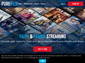 'app.pureflix.com' screenshot