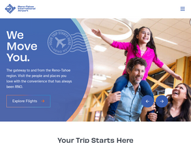 'renoairport.com' screenshot