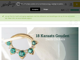 'alloverpiercings.nl' screenshot