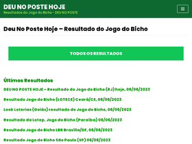 'deunopostehoje.com.br' screenshot