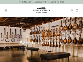 fiddlersgreenmusicshop.com homepage screenshot