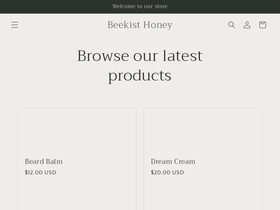 beekisthoney.com homepage screenshot
