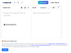 'retext.ai' screenshot