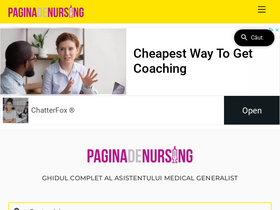 'paginadenursing.ro' screenshot