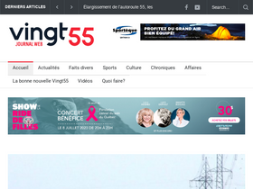 'vingt55.ca' screenshot