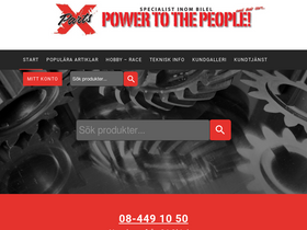 'x-parts.se' screenshot